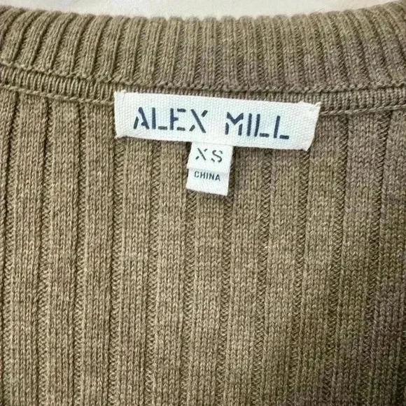 Alex Mill Extra Fine Merino Wool Sweater Tunic Size XS Neutral Brown Minimalist - Picture 9 of 10